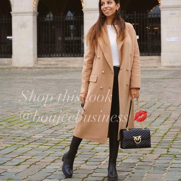 ZARA BNWT Buttoned Wool Blend Coat - Picture 5 of 8